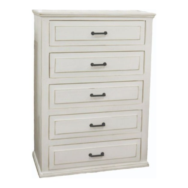 Distressed White Chest